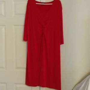 Solid red dress, like new